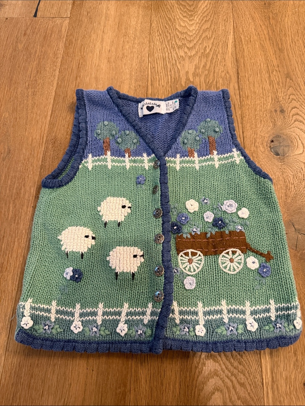 Vintage Embroidered Sheep Sweater Vest -
5/6